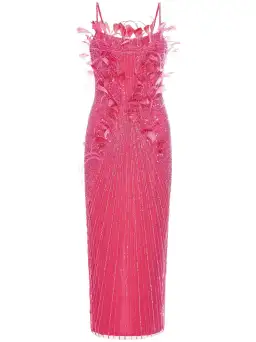 Rachel Gilbert Astra Midi Dress Berry Pink Size 2 / AU 10 for rent on The Volte - image 1