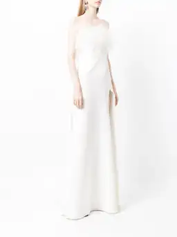 Rachel Gilbert Linc Gown Ivory AU Size 12 for rent on The Volte - image 1