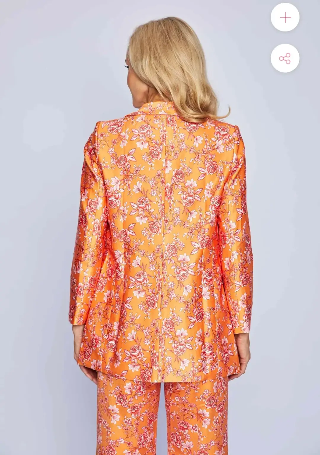 Moira Muse Hepburn Floral Two-Piece Suit Peach Size 14 for rent on The Volte - main image