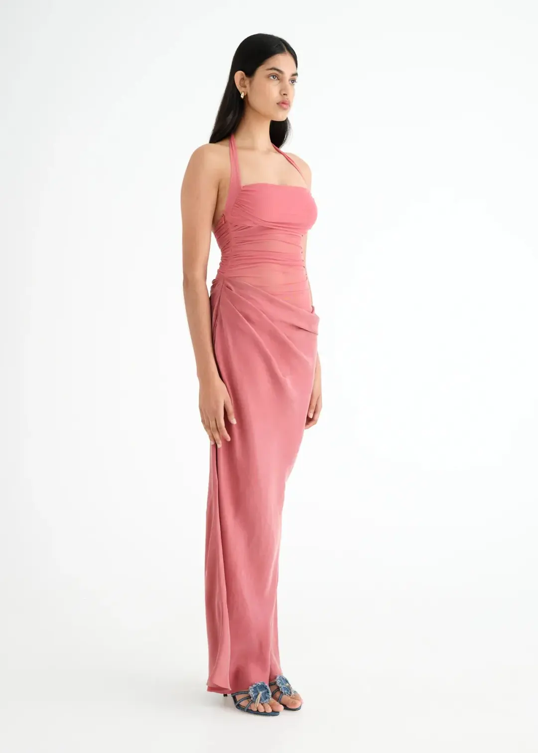 BENNI Gina Maxi Dress in Rose Size AU 8 for rent on The Volte - main image