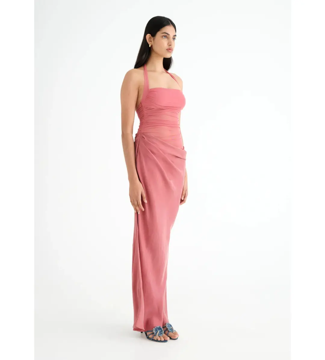 Benni Gina Maxi Dress in Rose Size AU 10 for rent on The Volte - main image