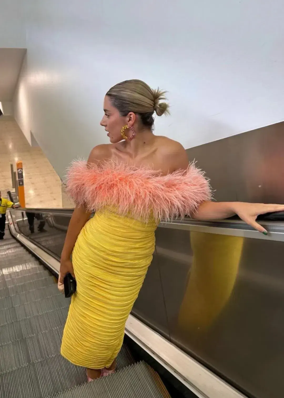 Rachel Gilbert Zion Midi Dress in Yellow Size 3 / AU 12 for rent on The Volte - main image