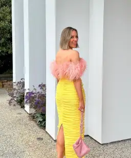 Rachel Gilbert Zion Midi Dress in Yellow Size 3 / AU 12 for rent on The Volte - image 3