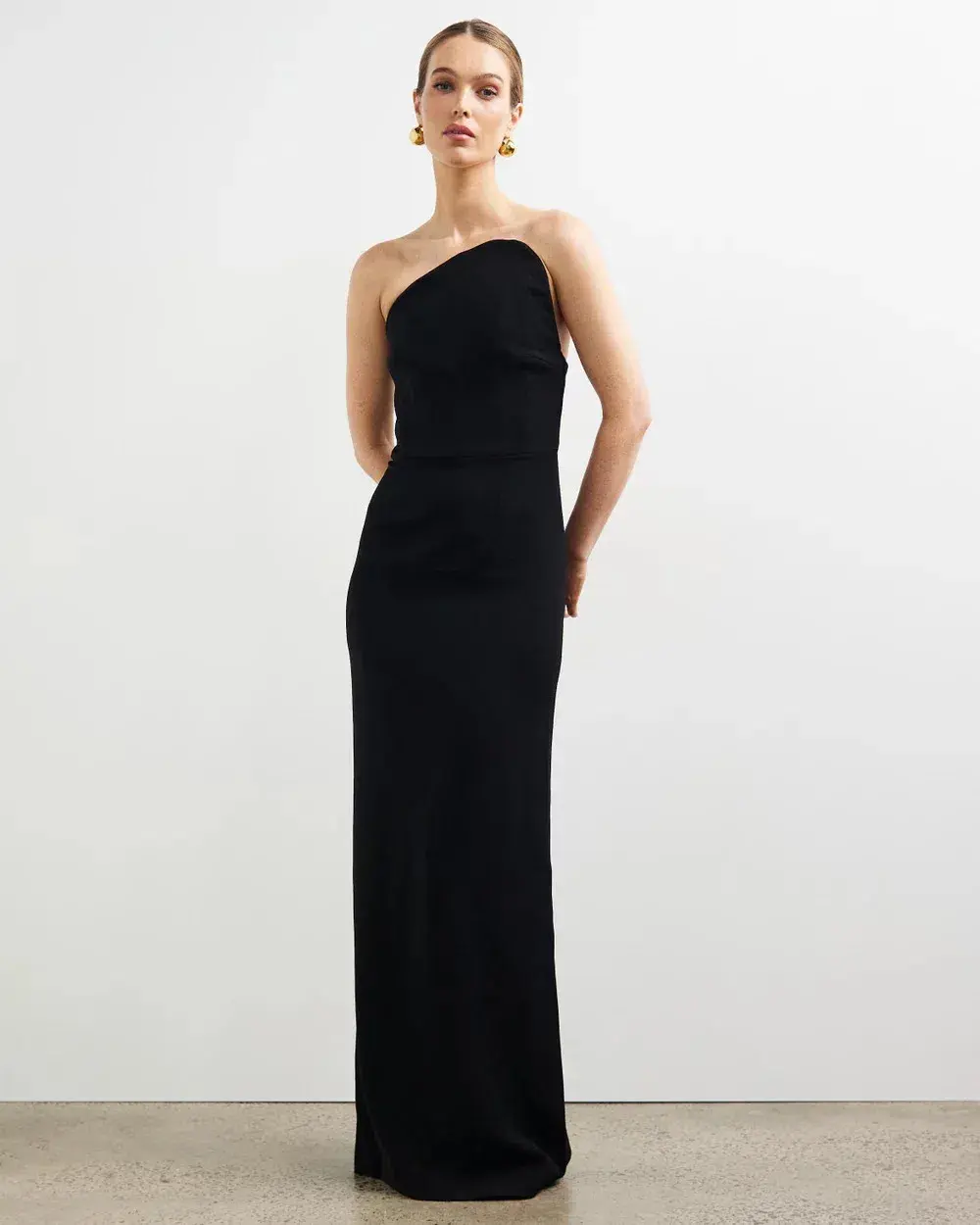 Solace London Eve Maxi Dress Black Size 6 for rent on The Volte - main image