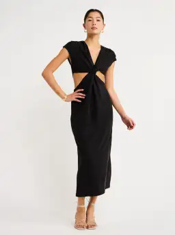 Acler Sturmer Midi Dress in Black Size 14 for rent on The Volte - image 1