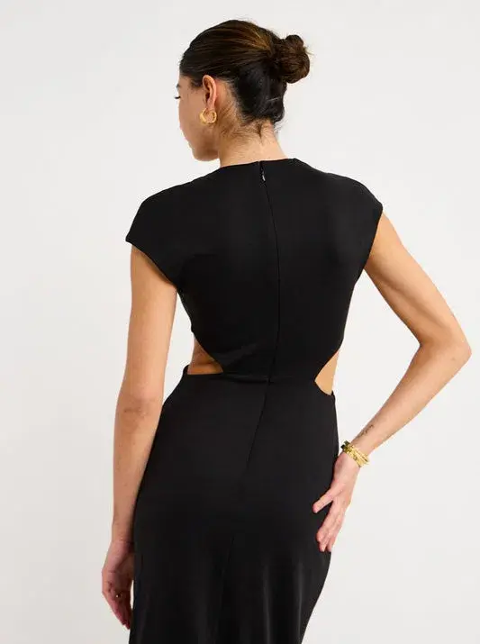 Acler Sturmer Midi Dress in Black Size 14 for rent on The Volte - main image