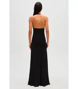 MISHA Jennifer Cupro Maxi Dress Black Size 6/XS for rent on The Volte - image 3