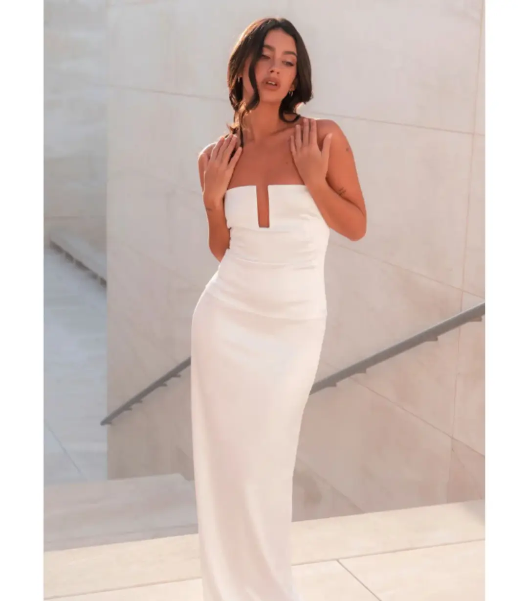 Natalie Rolt Cherie Gown White Size 0 / XS / AU 6 for rent on The Volte - main image