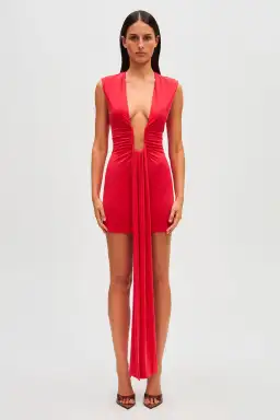 Misha Jennifer Cupro Mini Dress Red Size 8/S for rent on The Volte - image 1