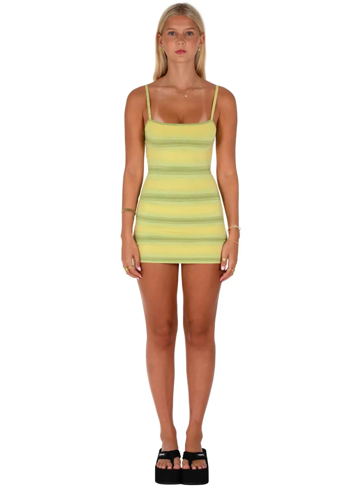 I am Delilah Elsa Mini Dress Chartreuse Size XS / AU 6 - Image 1