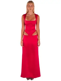 I Am Delilah Valerie Corset and Maxi Skirt Set Cherry Red Size S / AU 8 for rent on The Volte - image 1