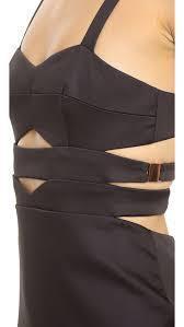 Bec & Bridge Tyra Cut Out Dress Sz 12 Wine/Mulberry Colour - Image 2