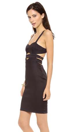 Bec & Bridge Tyra Cut Out Dress Sz 12 Wine/Mulberry Colour