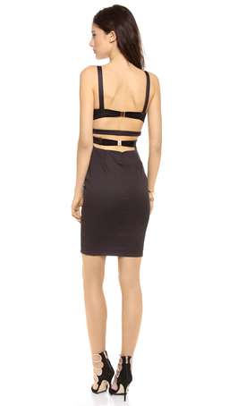 Bec & Bridge Tyra Cut Out Dress Sz 12 Wine/Mulberry Colour