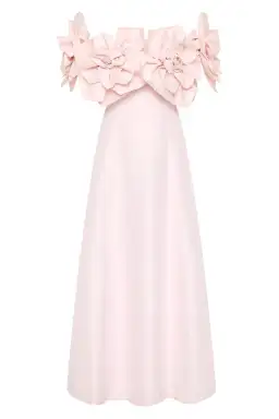 Aje Etta Midi Dress Pastel Pink Size 10 for rent on The Volte - image 5