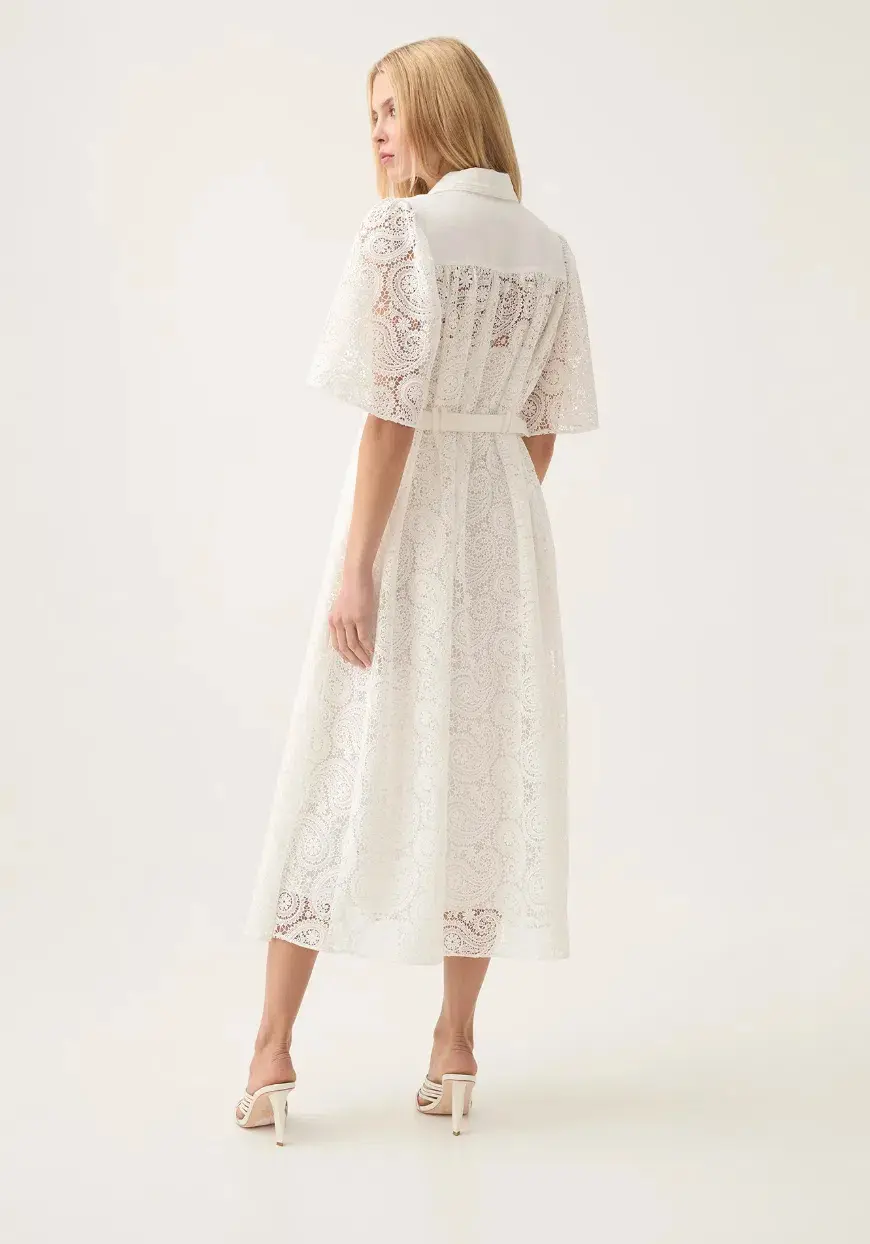Aje Laicey Paisley Midi Dress Ivory Size 16 for rent on The Volte - main image