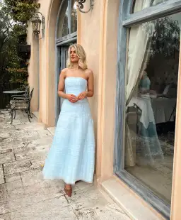 Aje Soundscape Maxi Dress Sea Breeze 10