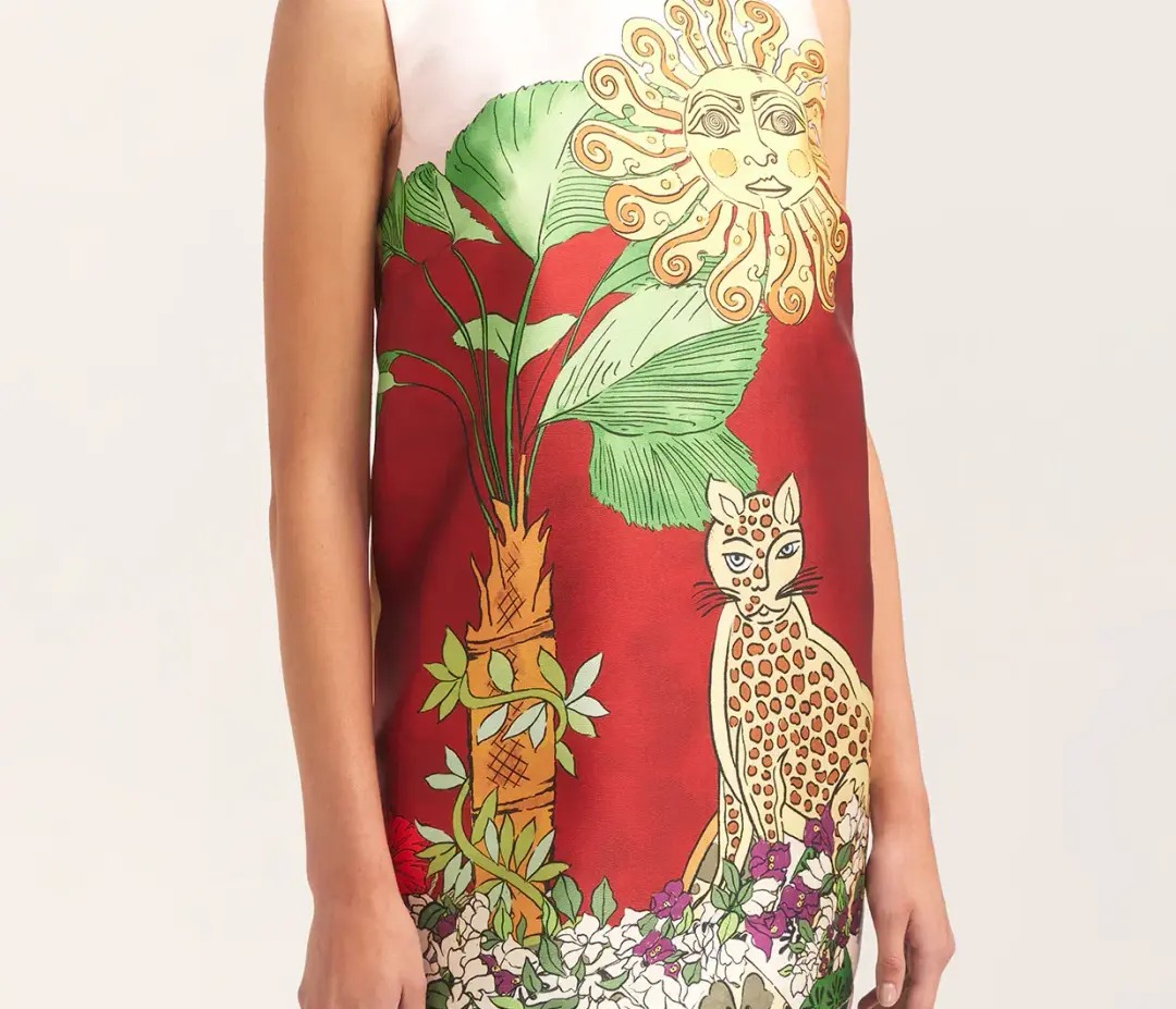 Alemais Tiger Mini Dress Print Size 8 for rent on The Volte - main image