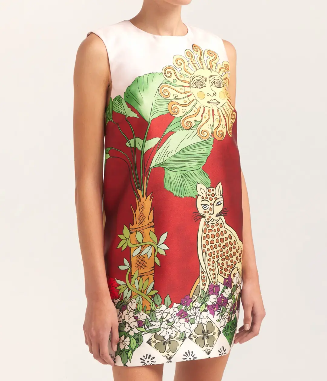 Alemais Tiger Mini Dress Print Size 12 for rent on The Volte - main image