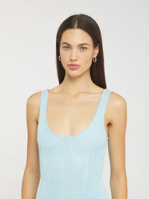 Asta Resort Ana Dress Baia Blue Sequin Size M / AU 10 for rent on The Volte - main image