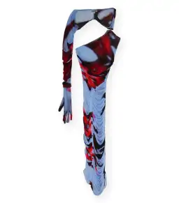 Kourh Primnoa Mesh Midi Dress Multi Size L / AU 12 for rent on The Volte - image 5