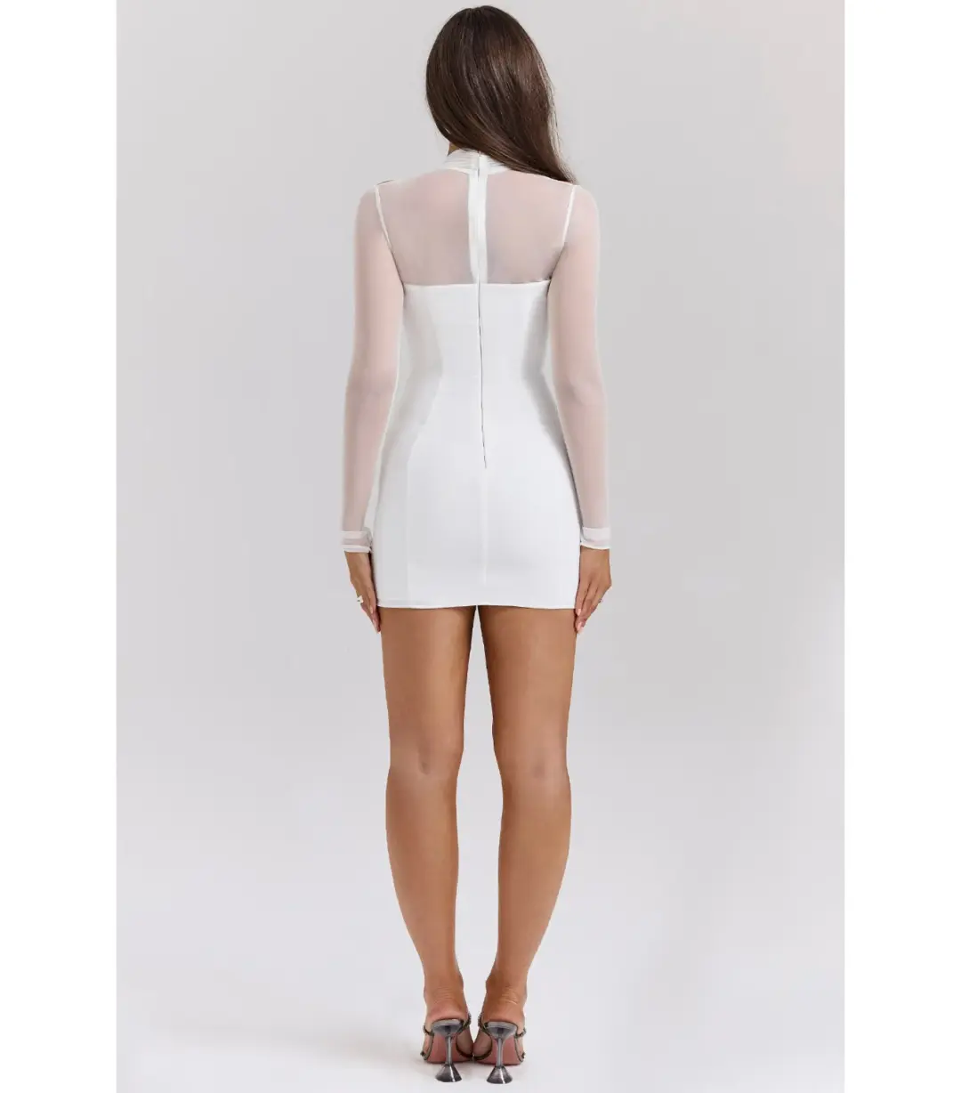 House Of CB Holly Plunge Mini Dress White Size XS / AU 6 for rent on The Volte - main image