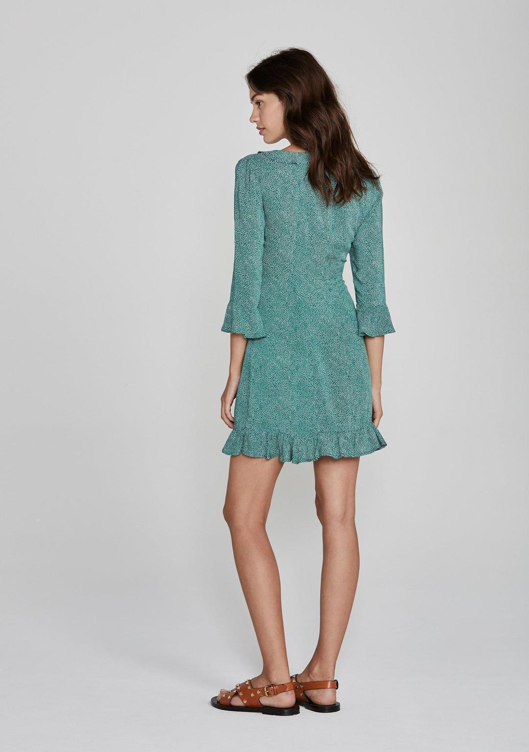 Auguste the Label Diamond Rumba Sleeved Mini Dress Green Size 10 for rent on The Volte - main image