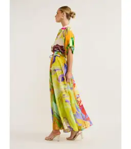 Alemais Luca Silk Top Size 12 and Skirt Size 10 Set Multi for rent on The Volte - image 5