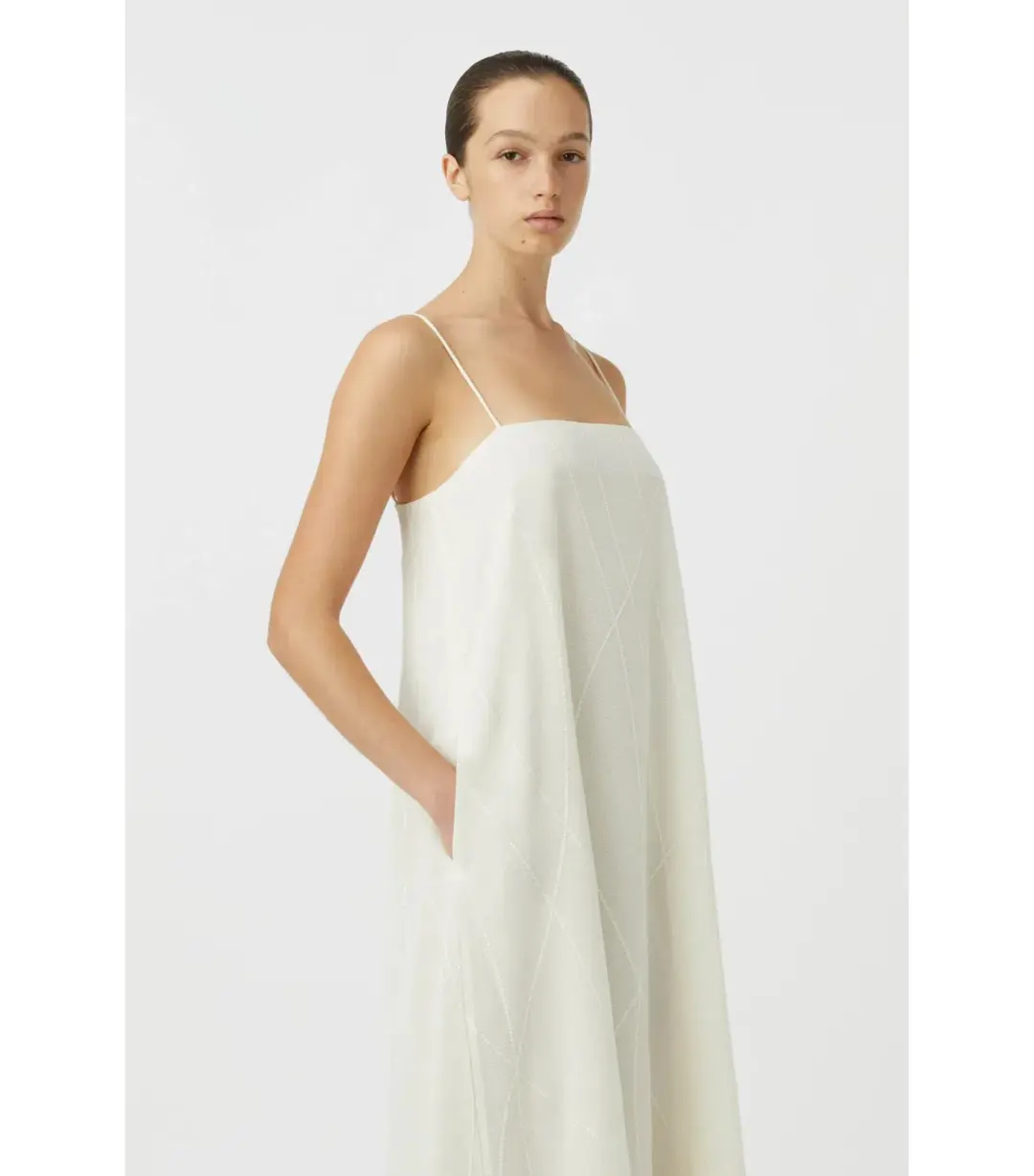 Camilla and Marc Cadence Dress Cream Size AU 12 for rent on The Volte - main image