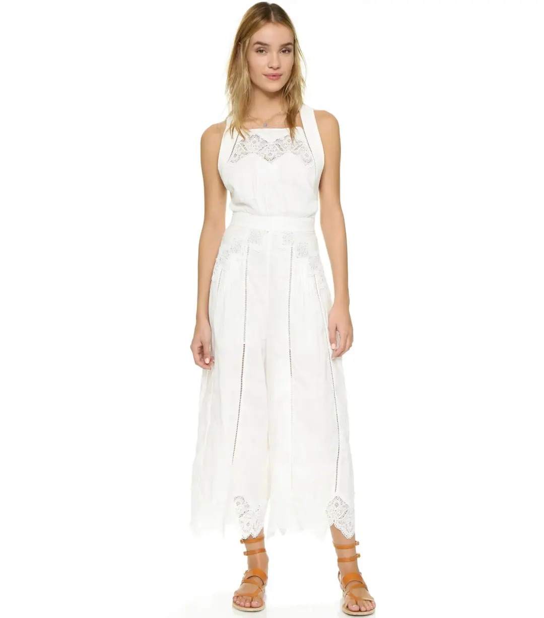Zimmermann Empire Jumpsuit White Size 0 / AU 8 for rent on The Volte - main image
