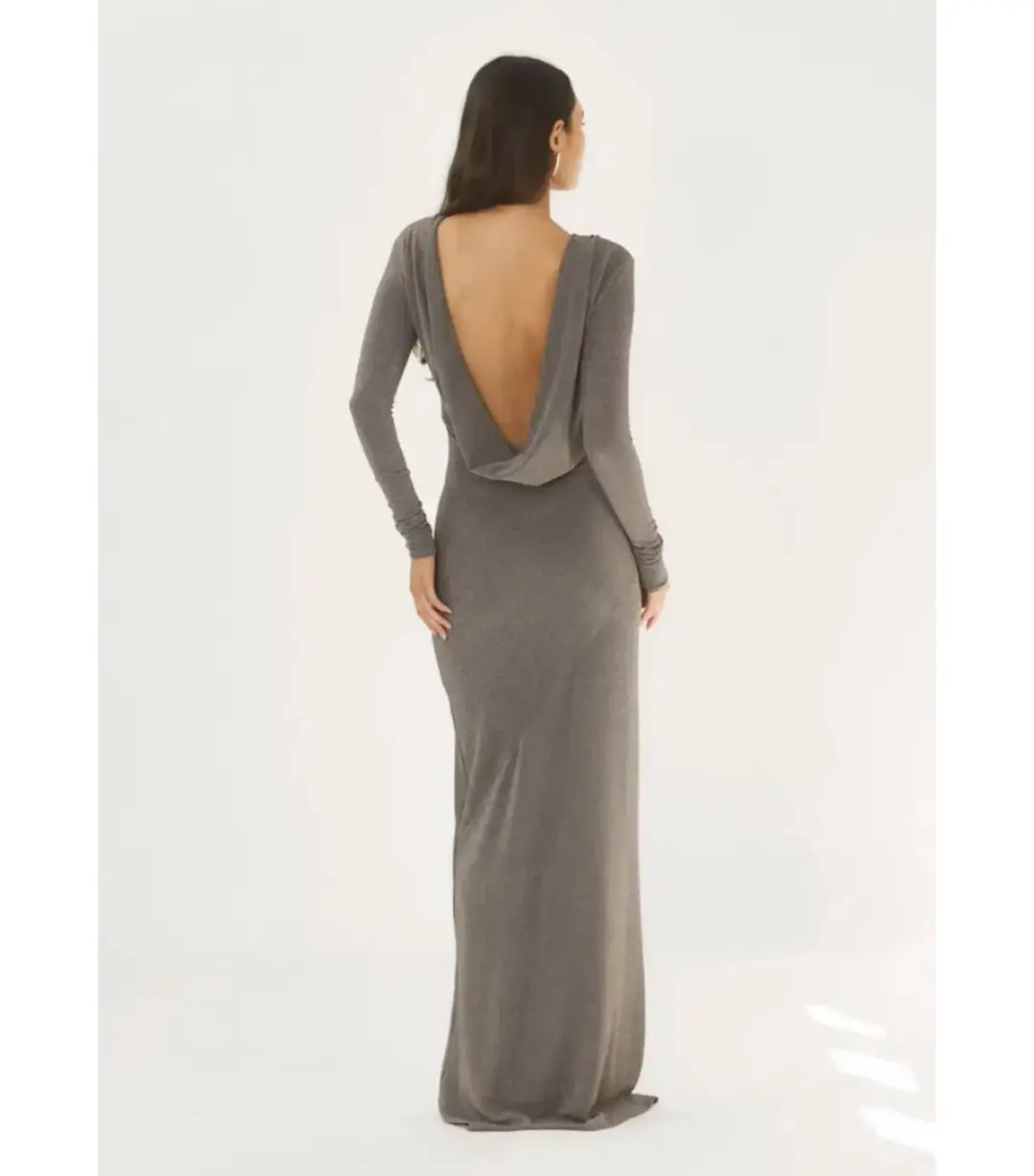 Arcina Ori Jen Maxi Dress Metallic Grey S / AU 8 for rent on The Volte - main image
