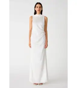 Misha Ketina Gloss Satin Gown Ivory Size 8/S for rent on The Volte - image 2