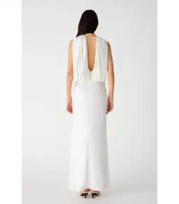 Misha Ketina Gloss Satin Gown Ivory Size 8/S for rent on The Volte - image 5