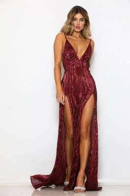 Abyss by Abby Encore Burgundy Gown 6 for rent on The Volte - image 1