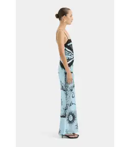 Sir the Label Dreamwood Scarf Midi Dress Brise Soleil Size 1 / AU 8 for rent on The Volte - image 3
