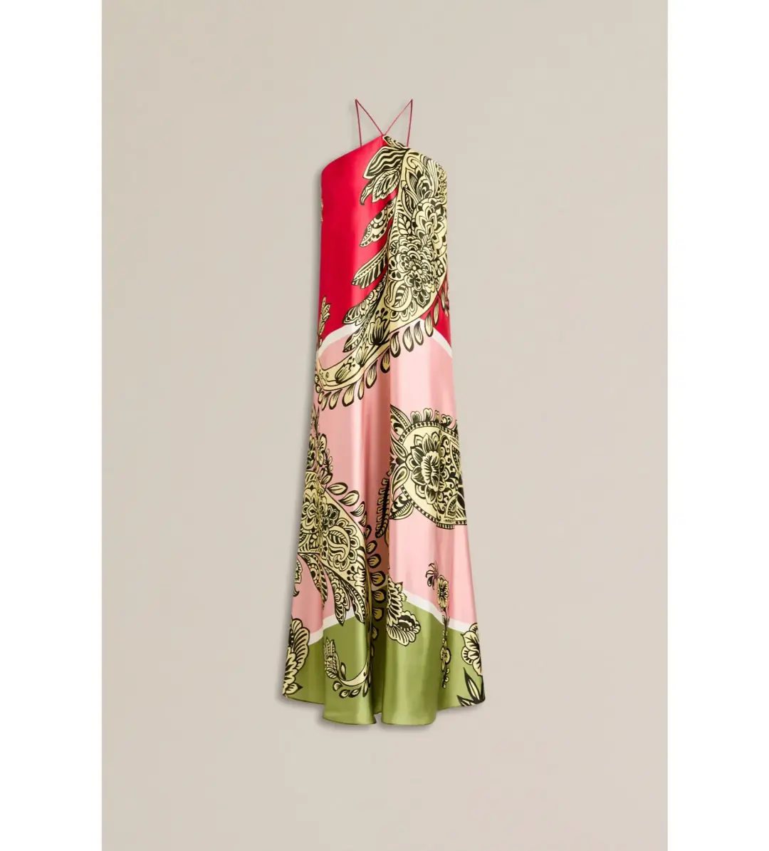 Scanlan Theodore Silk Harrow Print Maxi Dress Red/Pink Size AU 8 for rent on The Volte - main image