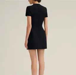 Scanlan Theodore Crepe Knit Peplum Mini Dress Black Size S / AU 8 for rent on The Volte - image 3