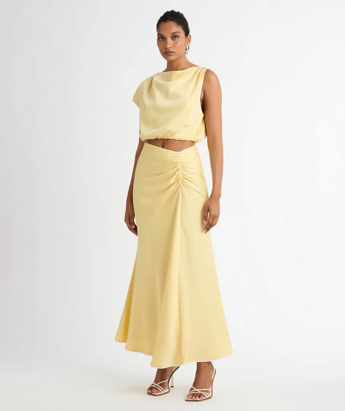 Sheike Milani Top & Skirt Set Lemon Yellow Size L / AU 12 - Image 1