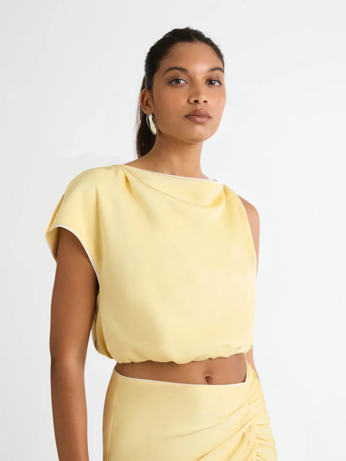 Sheike Milani Top & Skirt Set Lemon Yellow Size L / AU 12 - Image 2