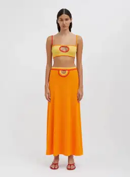 Christopher Esber Multi Verner Loop Hole Skirt Tangerine Multi Size 10 for rent on The Volte - image 1