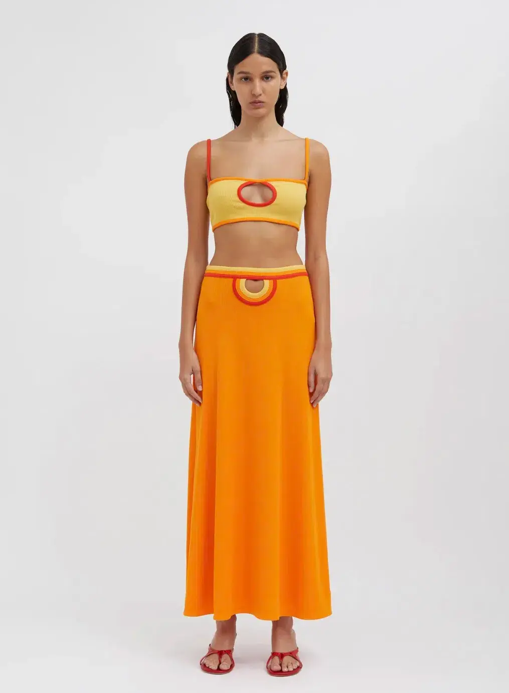 Christopher Esber Fran Bandeau Top Orange Size 10 for rent on The Volte - main image