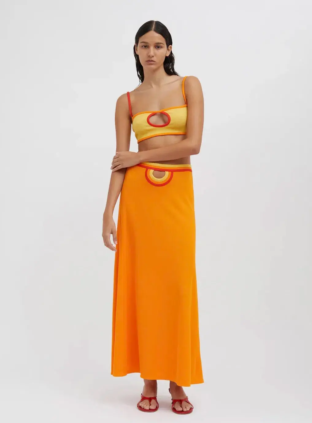Christopher Esber Fran Bandeau Top Orange Size 10 for rent on The Volte - main image
