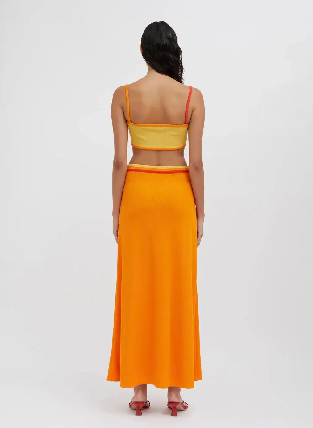Christopher Esber Fran Bandeau Top Orange Size 10 for rent on The Volte - main image