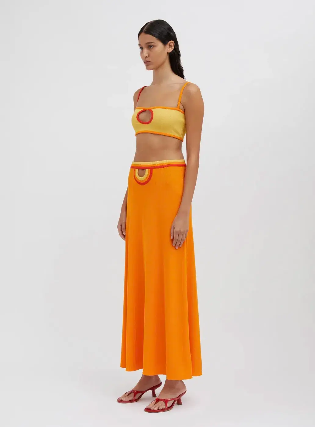 Christopher Esber Fran Bandeau Top Orange Size 10 for rent on The Volte - main image