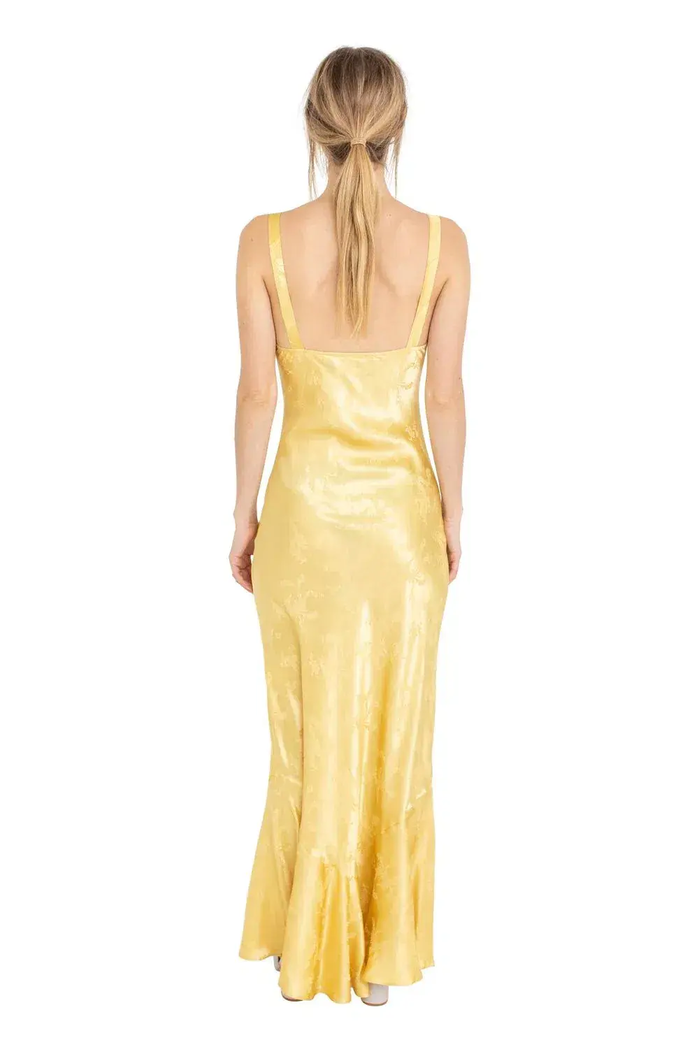 Realisation Par Allegra Dress Yellow Dragon Silk Jacquard Size XS/6 for rent on The Volte - main image