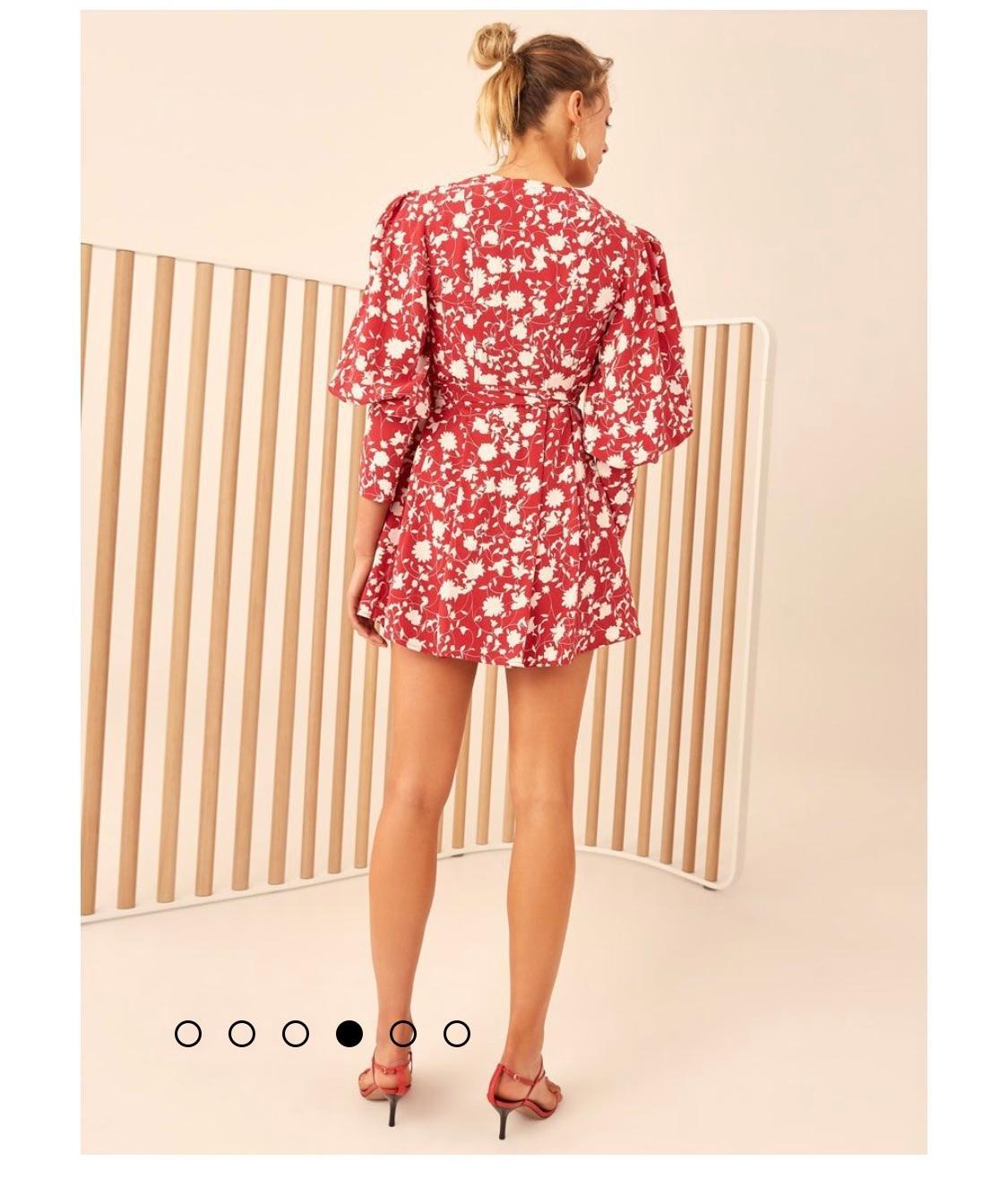 C/MEO Collective Opacity Dress- Chilli Red Floral 10 - Image 2