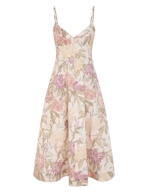 Zimmermann The Illustration Picnic Dress in Cream Inca Lily Size 2/AU 12 for rent on The Volte - main image