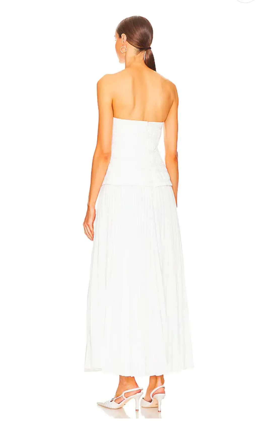 Acler Bristol Midi Dress Ivory Size 10 for rent on The Volte - main image