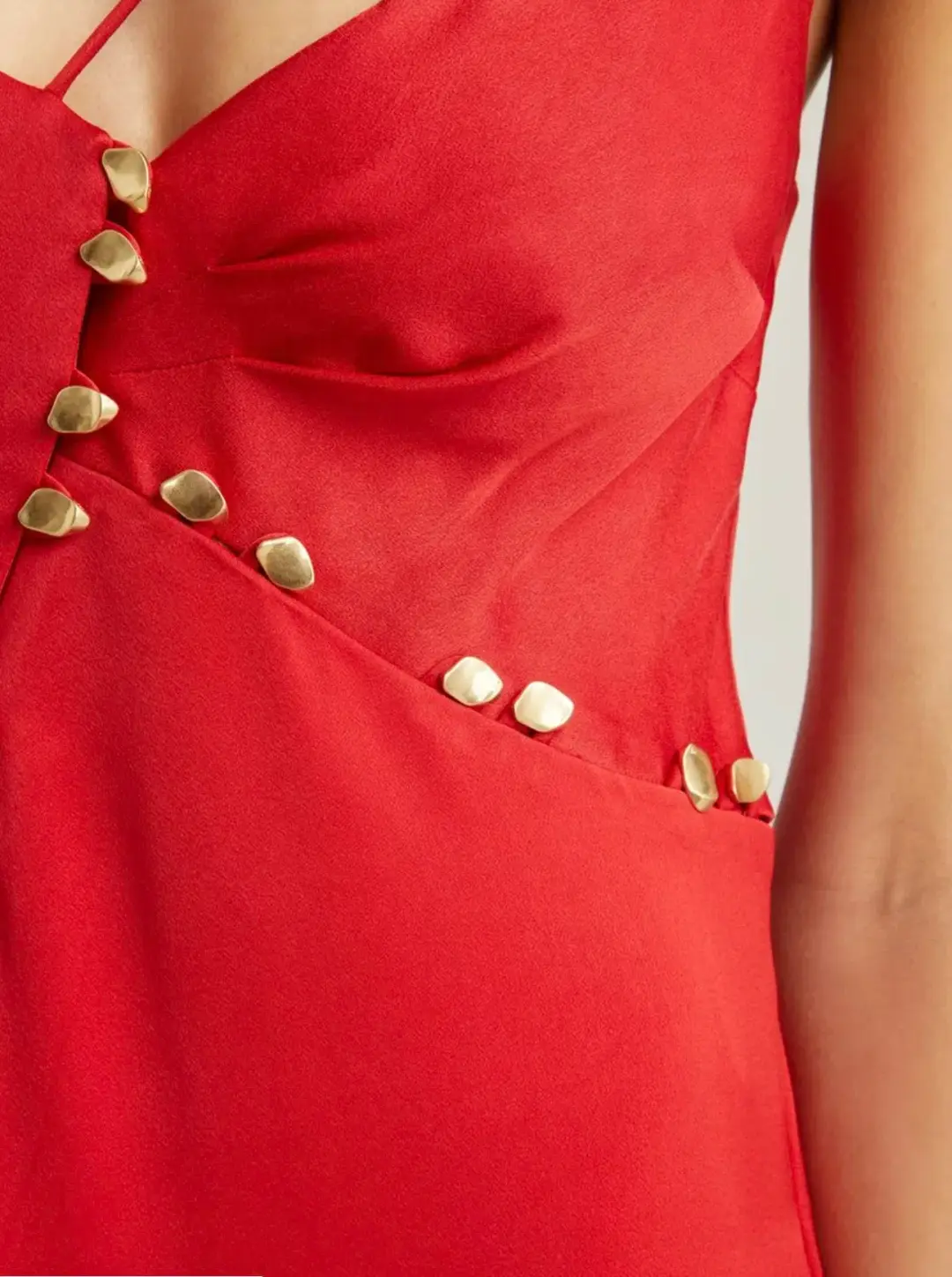 Aje Riddle Button Down Maxi Dress Red Size S / AU 8 for rent on The Volte - main image