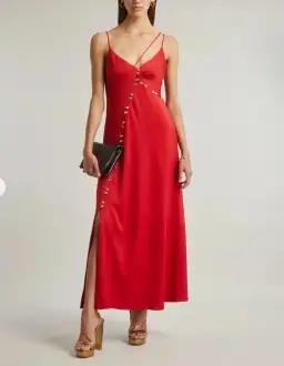 Aje Riddle Button Down Maxi Dress Red Size S / AU 8 for rent on The Volte - image 1